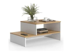 Mesa de centro carvalho goldkraft/branco 90x55x40 amely