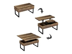 Mesa de centro carvalho rústico 100x50x48.5 lifty