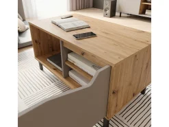 Mesa de centro carvalho verde/artesanato 90x50x47 marelle