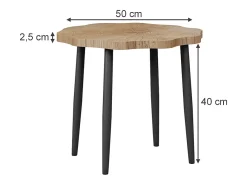 Mesa de centro carvalho 50x50x2.5 ringo