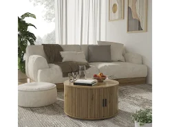 Mesa de centro carvalho 80x80x45 selva