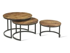 Mesa de centro coleção ARNOLD marrom-madeira.