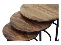 Mesa de centro coleção ARNOLD marrom-madeira.