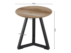 Mesa de centro coleção PASAO cor carvalho envelhecido, ideal para uma sala de estar rústica.