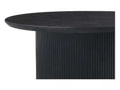 Mesa de centro coleção VAGOS efeito madeira marrom escuro diâmetro 80 cm