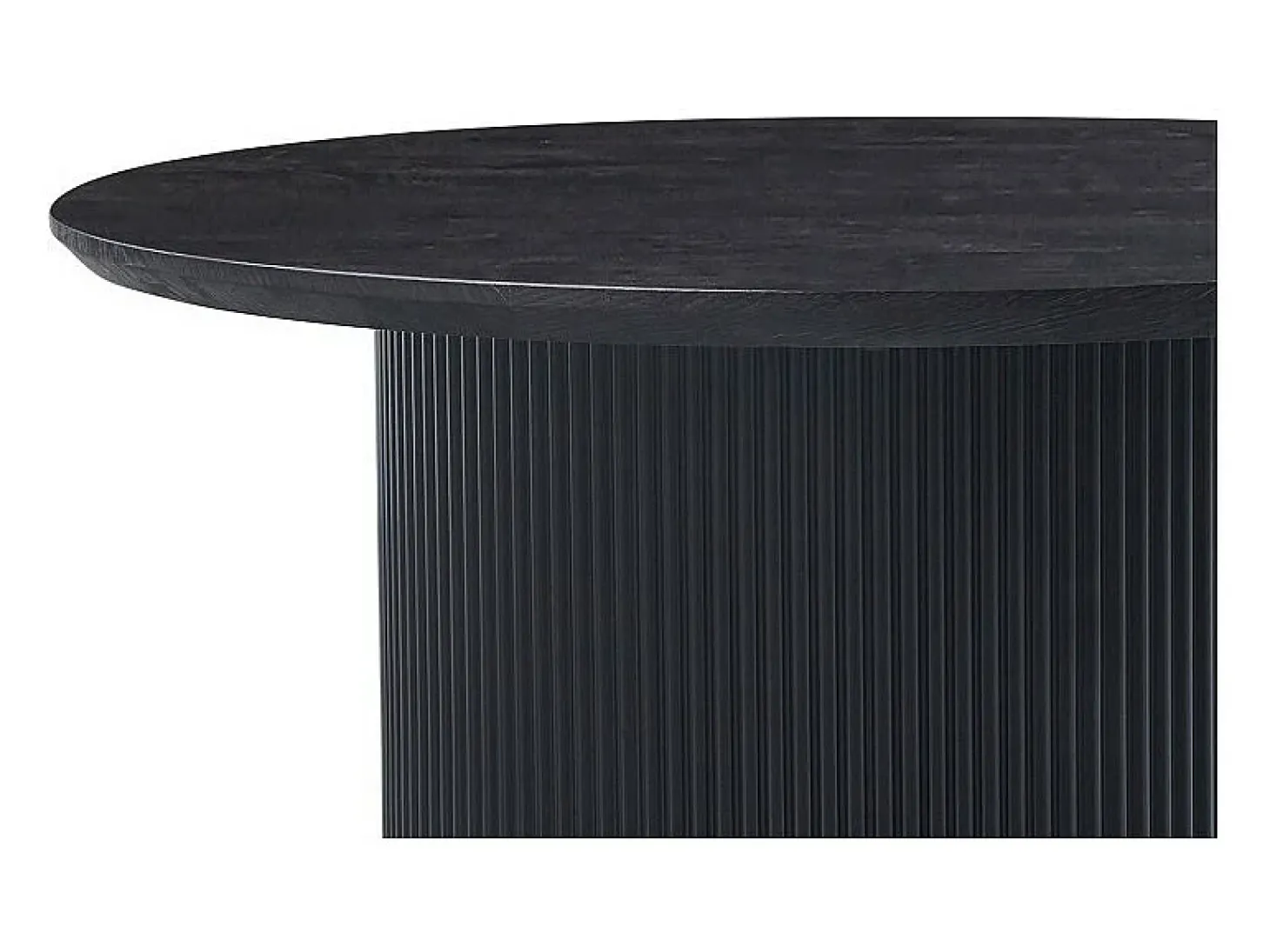 Mesa de centro coleção VAGOS efeito madeira marrom escuro diâmetro 80 cm