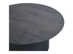 Mesa de centro coleção VAGOS efeito madeira marrom escuro diâmetro 80 cm