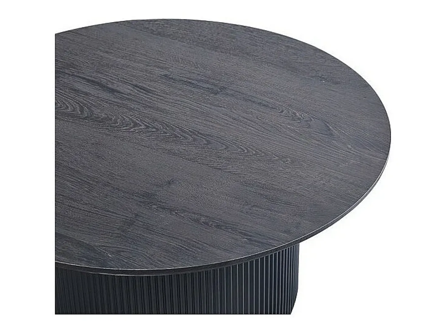 Mesa de centro coleção VAGOS efeito madeira marrom escuro diâmetro 80 cm