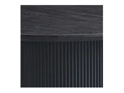 Mesa de centro coleção VAGOS efeito madeira marrom escuro diâmetro 80 cm
