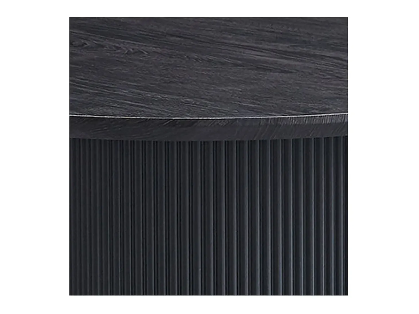 Mesa de centro coleção VAGOS efeito madeira marrom escuro diâmetro 80 cm