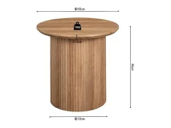 Mesa de centro coleção VAGOS efeito carvalho envelhecido diâmetro 50 cm