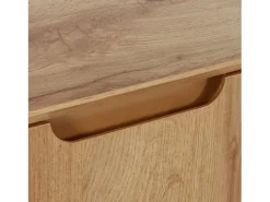 Mesa de centro com 1 gaveta em pinho branco e cinzento