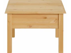 Mesa de centro com 2 gavetas em castanho pinho