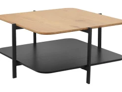 Mesa de centro com 1 prateleira em metal branco