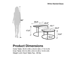Mesa de centro com 1 prateleira em MDF de carvalho e creme