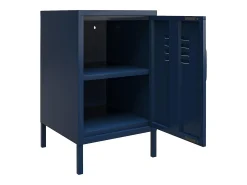Mesa de centro com 1 prateleira em MDF cinzento