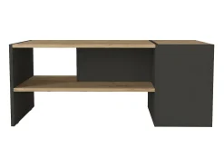 Mesa de centro com espaço de armazenamento - Antracite e natural - VELKAN