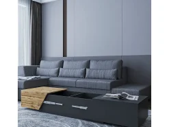 Mesa de centro com espaço de armazenamento 