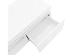 Mesa de centro com LED - com 1 gaveta e 1 compartimento - Branco