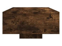 Mesa de centro com luzes LED 85x55x31 cm carvalho fumado