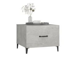 Mesa de centro com pernas de metal 50x50x40 cm cinzento-cimento PT694565