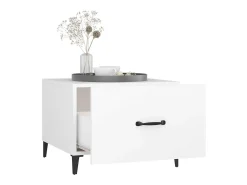 Mesa de centro com pernas de metal 2 pcs 50x50x40 cm branco PT320164
