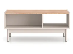 Mesa de centro Connie caxemira e madeira 40cm