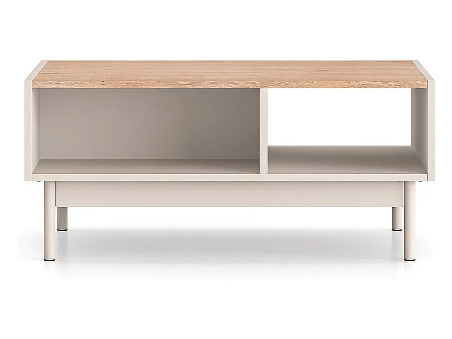 Mesa de centro Connie caxemira e madeira 40cm