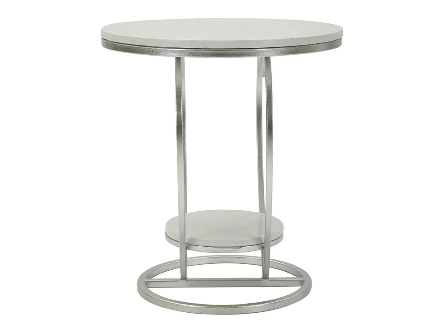 Mesa de Centro Coração 1, Prata, 40x40x45,5 cm, Kendra Home