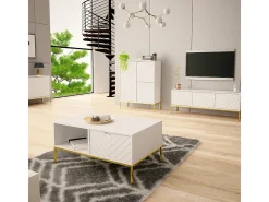 Mesa de centro Daria branco 69cm