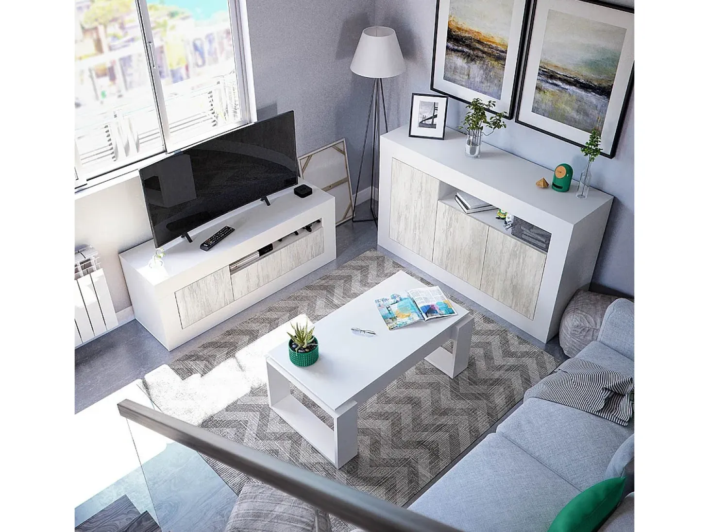 Mesa de centro de design com tampo elevatório L102 cm - Ciara, ideal para espaços pequenos