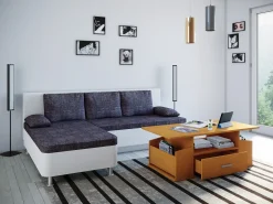 Mesa de centro de madeira VCM com espaço de armazenamento suficiente | Dimensões aprox. A. 44 x L. 110 x P. 52 cm | Mesa de estar com gaveta - Junata (faia)