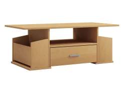 Mesa de centro de madeira VCM com espaço de armazenamento suficiente | Dimensões aprox. A. 44 x L. 110 x P. 52 cm | Mesa de estar com gaveta - Junata (faia)