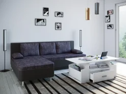 Mesa de centro de madeira VCM com espaço de armazenamento suficiente | Dimensões aprox. A. 44 x L. 110 x P. 52 cm | Mesa de estar com gaveta - Junata (Branco)