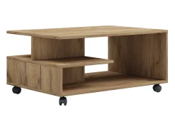 Mesa de centro de madeira VCM simples | Rodízios Sofáticos | Dimensões aprox. A. 41 x L. 80 x P. 50 cm | Mesa de centro dobrável - Stango L (carvalho mel)