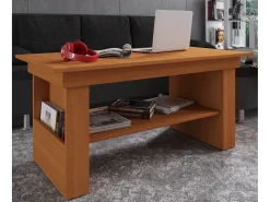 Mesa de centro de madeira VCM simples | Dimensões aprox. A. 52 x L. 115 x P. 58 cm | Mesa para sala de estar - Kobila (Beech)