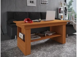 Mesa de centro de madeira VCM simples | Dimensões aprox. A. 52 x L. 115 x P. 58 cm | Mesa para sala de estar - Kobila (Beech)