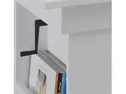 Mesa de centro de madeira VCM simples | Dimensões aprox. A. 52 x L. 115 x P. 58 cm | Mesa para sala de estar - Kobila altura ajustável extensível (branco)