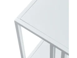 Mesa de centro de metal 47 x 110 x 55 cm branca 03_0008454