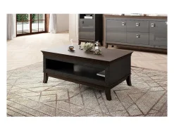 Mesa de centro elegante retangular coleção PALACE Cores cinza e carvalho escuro