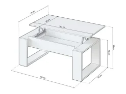 Mesa de centro elevable Neo