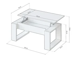 Mesa de centro elevable Neo