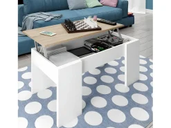 Mesa de Centro Elevatoria Elise, Branco 90x50cm