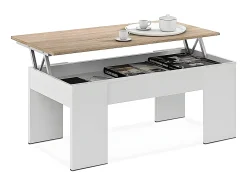 Mesa de Centro Elevatoria Elise, Branco 90x50cm