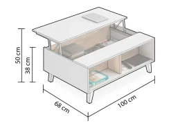 Mesa de centro elevatória Niva