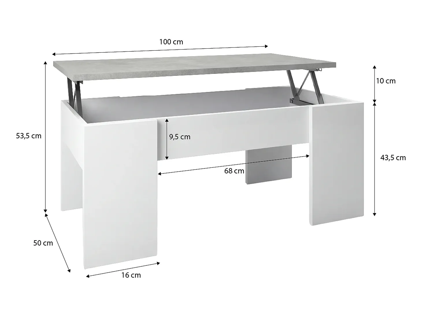 Mesa de centro elevatória Vita