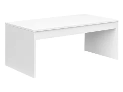 Mesa de centro elevatória branca brilhante 50x100x43 cm sala de estar sala de jantar