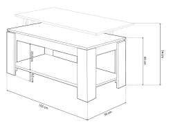 Mesa de centro elevatória Lya