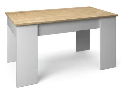 Mesa de centro elevatória Norak artik em carvalho canadiano e branco Norak