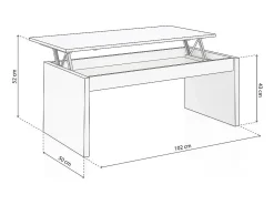 Mesa de centro elevatória Evan